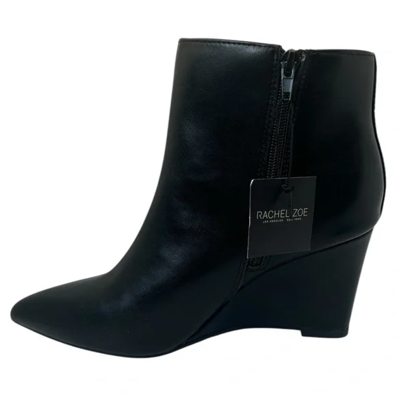 Rachel Zoe Shoes Rachel Zoe Womens Alana Wedge Black Faux